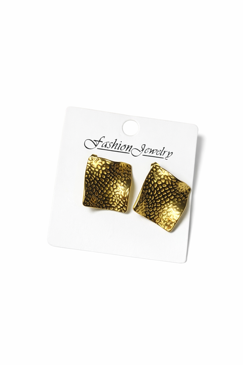 Elegant Gold Square Earrings | Fashion Jewelry