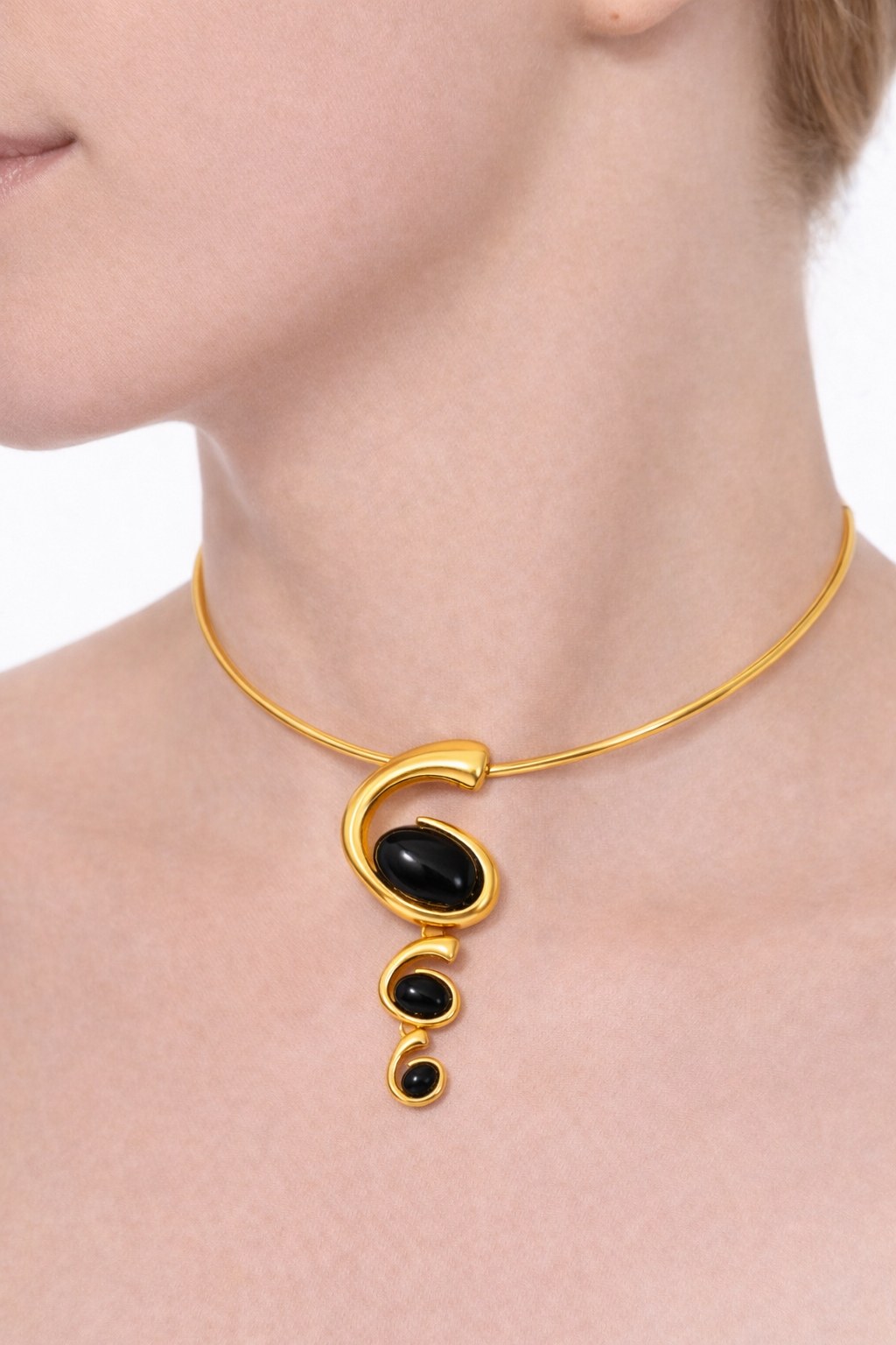 Black Stone Gold Jewelry Set