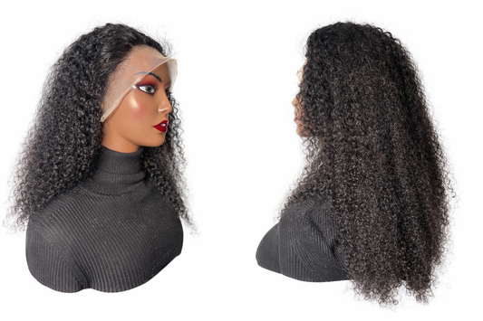 Jerry Curly Wig – 300 Density (Natural Black) | Lace Front Wig