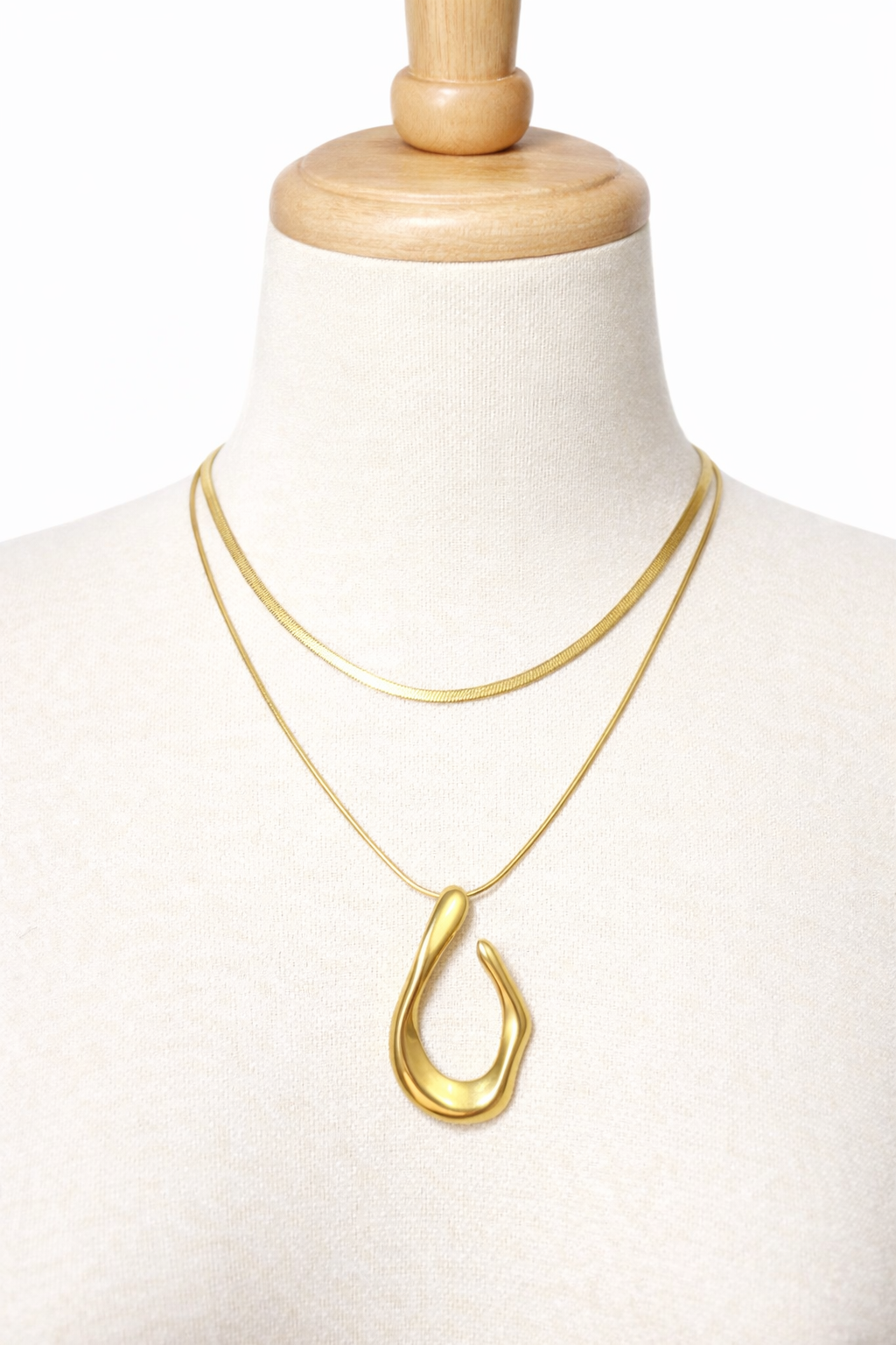 Elegant Gold Drop Set | Stainless Steel Necklace & Earrings