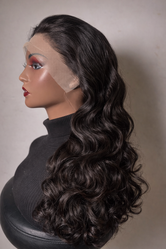 Luxury Body Wave Lace Wig – Natural Black (HD Lace)