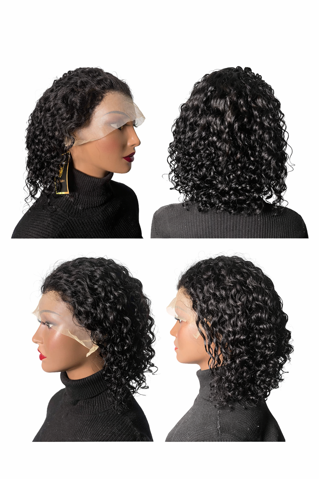 Loose Curly Lace Front Wig – Elegant Updo Style (Natural Hairline)