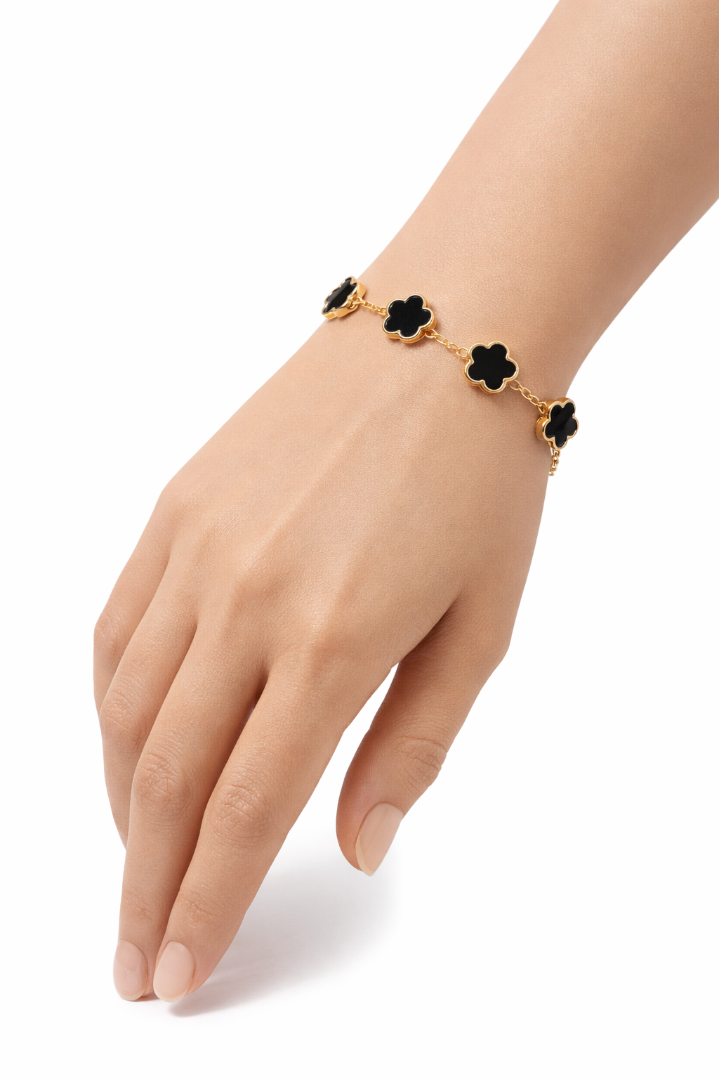 Luxury Black Clover Gold Bracelet