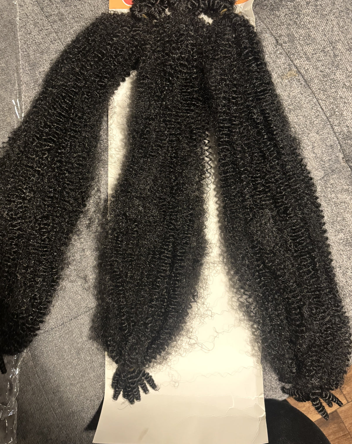 20” Afro Kinky Curly Crochet Hair (1B) – Natural 4C Texture