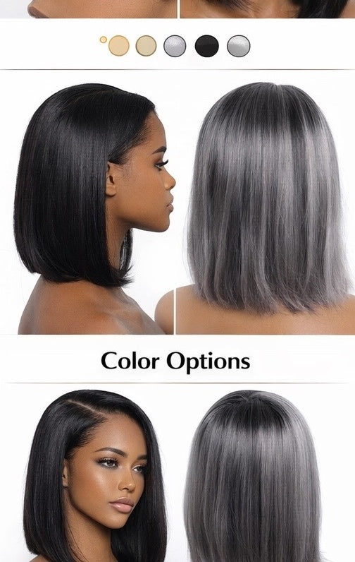 13×4 Bob Straight Wig – Lace Front Human Hair